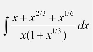 Integration by substitution Integral of x  x23  x16x1  x13 dx [upl. by Aleakam]