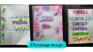 Frontpage decoration ideasNotebook decorationfrontpage design for school projects [upl. by Zebadiah254]