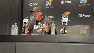 Lance Leipold quotextremely disappointedquot following Kansas loss against UNLV [upl. by Lynad]