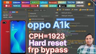 oppo A1k frp bypass unlock tool oppo cph1923 frp bypass unlock tool [upl. by Beckett]