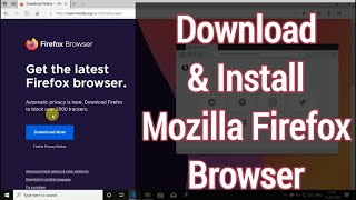 How to Download and Install Mozilla Firefox on Windows 10 Pro 2020 [upl. by Selmore]