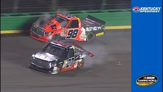 Trio of ThorSport trucks take damage at Kentucky [upl. by Giana]