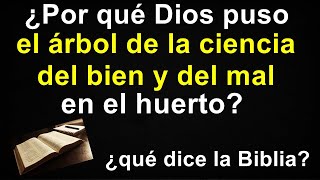 ¿Por qué Dios puso el árbol de la ciencia del bien y del mal en el huerto¿Qué dice la biblia [upl. by Gaudet333]