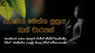 කරණීය මෙත්ත සූත්‍රය 21 වරක්  Karaneeya Meththa Suthraya  Seth Pirith  Pirith [upl. by Emaj]