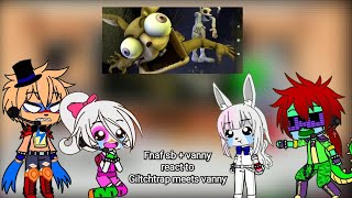 Fnaf sb  vanny react to glitchtrap meets vanny [upl. by Trici]