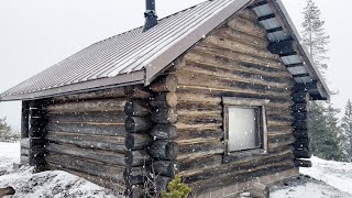 APPROACH amp EXPLORING 4K RUSTIC North Blowout Log Cabin Shelter  Ray Benson SnoPark Central Oregon [upl. by Reeta59]