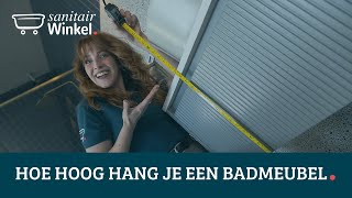 Badkamermeubel ophangen  Wat is de ideale hoogte [upl. by Botti]