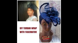 How to sew a turban wrap with fascinator  Scarfinator [upl. by Shepherd]