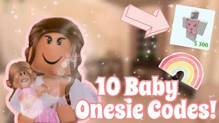 10 Aesthetic Baby Onesie Codes For Bloxburg  Stxawberrii [upl. by Serolod]