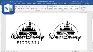 How to create Walt Disney logo in Microsoft Word Tutorial [upl. by Boeschen282]