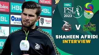 Shaheen Afridi Interview  Lahore Qalandars vs Multan Sultans  Match 20  HBL PSL 8  MI2T [upl. by Knudson]