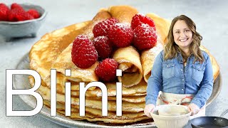 How to Make Real Russian Blini  Russian Crepes [upl. by Mcknight]