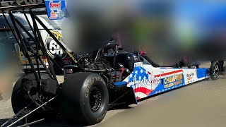 LIVE Cam Friday NHRA Chicago Clay Millican pit after 2nd run with Leigh Millican Hubbard [upl. by Rosana]