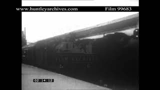 Day Trippers at Cleethorpes Railway Station Archive film 99683 [upl. by Yenot]