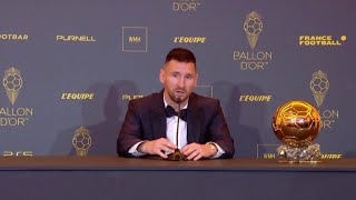 El emotivo discurso de Messi tras recibir el Balón de Oro  “No sé si soy el mejor en la historia” [upl. by Oag]