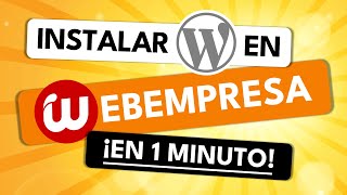 Cómo instalar WordPress en el hosting Webempresa 🔥 Tutorial 2024 [upl. by Seyah505]