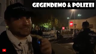 Martin Sellner Gegenprotest amp Polizeimaßnahme 181024 NeuUlm [upl. by Goebel329]