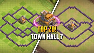 Top 20 Town hall 7 Th7 FarmingHybridWarTrophy Base Layout  Copy Link 2024  Clash of Clans [upl. by Wendin]