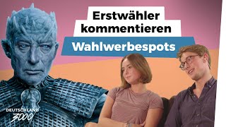 Erstwähler kommentieren Wahlwerbespots [upl. by Enomar]