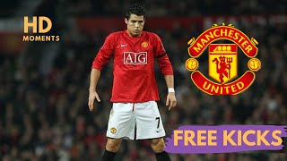 Ronaldo Best freekicks for Manchester United [upl. by Acireit]