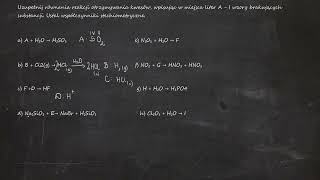 Uzupełnij równania reakcji otrzymywania kwasów wpisując w miejsca liter A  I a A  H₂O → H₂SO₃ [upl. by Ozzy335]
