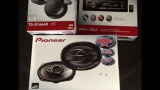 PIONEER MVH 155UI  SPEAKERS Front 65 inch TS G1644R Rear 6x9 TS A6964S [upl. by Aspasia]