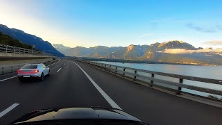 Autofahrt von Montreux Le Pertit Süd nach StMaurice  Region Genfersee und Chablais [upl. by Dajma]