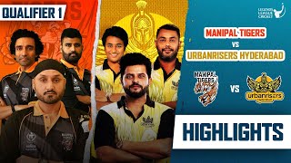 Highlights  Qualifier 1  Manipal Tigers VS Urbanrisers Hyderabad  Legends League cricket 2023 [upl. by Jean-Claude]