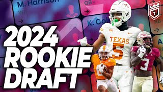 UPDATED 2024 Dynasty Rookie Mock Draft This Is INSANE  Dynasty Fantasy Football 2024 [upl. by Adirf]