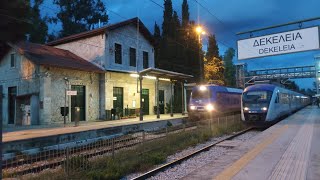 An Evening at Dekelia Train Station  4K 60 FPS [upl. by Ahseyi]