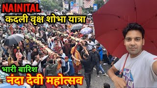 NAINITAL  भारी बारिश में निकली कदली वृक्ष शोभा यात्रा  नंदा देवी महोत्सव 2024 vermarohit [upl. by Reseda]