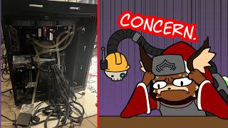 I put Mechanicus music over Coolkid369 losing his shit over a cursed PC build [upl. by Sahcnip]