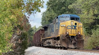 Solo CSX AC44CW 30 Leads Herzog Ballast W08220 on 92424 [upl. by Stern611]