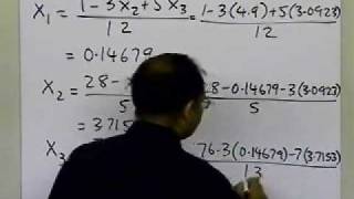 Chapter 0408 Lesson GaussSeidel Method of Solving Simultaneous Linear Equations Example Part 2 [upl. by Allrud883]