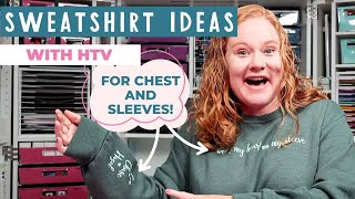 Cricut Sweatshirt Ideas for Chest and Sleeve Designs [upl. by Draned624]