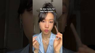 lip liner hacks for long face girlies lipliner liplinertutorial koreanmakeup koreanbeauty [upl. by Sirmons]