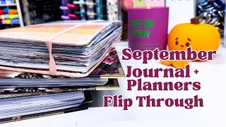 Flip through ALL my completed journals and planners from September 2024 [upl. by Kepner]