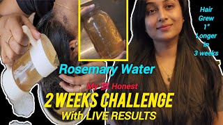 ROSEMARY WATER 2 Weeks Challenge For Hair Growth and Got 1quot longer Hair Growth in 3 weeks [upl. by Pengelly762]