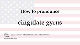 How to pronounce cingulate gyrus  meaning [upl. by Odnumde]