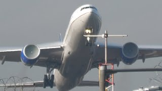 CLOSE UP HEAVY AIRCRAFT DEPARTURES at London Heathrow Airport Runway  Myrtle Avenue Runway09R [upl. by Abbie657]