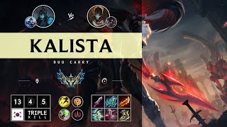 Kalista ADC vs Jhin  KR Challenger Patch 1412 [upl. by Ayikal]