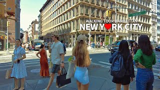 4K NEW YORK CITY  Manhattan Summer Walk SoHo Broome Street 6th Avenue Bleecker Street Travel [upl. by Cordelie564]