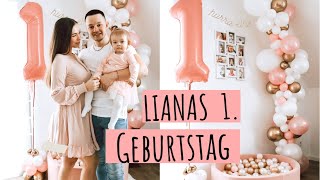 Lianas 1 Geburtstag💗 Geschenke auspacken🎁 Unsere Deko 💝 2021🤍 [upl. by Notwen]