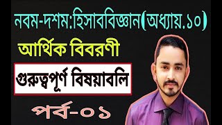 01আর্থিক বিবরণী  SSC Accounting Chapter 10 Part01  Class 910 Accounting Financial Statement [upl. by Kacie]