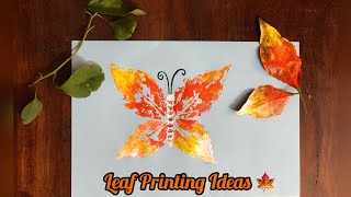 Different ways of Leaf Printing  Leaf Printing Technique  DIY Leaf Printing  Daily Art [upl. by Xeno]