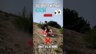 Can you SLEIGH without SNOW🛷👀  Don’t try this at home❌ funnyfails challenge edit [upl. by Karsten905]