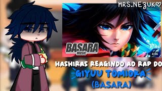 hashiras reagindo ao rap do giyuu tomioka basara  🇧🇷🇺🇸  mrsnezuko [upl. by Euqirat478]