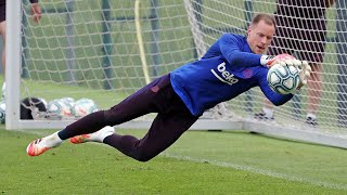 How to train like MarcAndré Ter Stegen  goalkeeper training [upl. by Nnyllatsyrc]