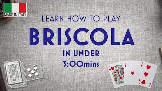 Learn Briscola in under 3mins  Italian Card Game [upl. by Ynffit928]