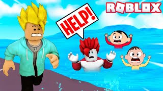 NATURAL DISASTER SURVIVAL in Roblox 😨😨 Floor Is Lava Water  Khaleel and Motu [upl. by Sisely]